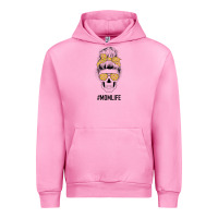 Fuchsia Pink Yellow Flower on Pink Background Mom Skull Urban Hoodie - Bettercallsaul