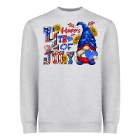 Heather Grey happy 4 th of july Heavyweight Sweatshirt - texasbilliewilder