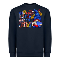 Navy happy 4 th of july Heavyweight Sweatshirt - texasbilliewilder