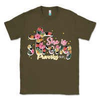Army Green she is strong proverbs 31 25 Classic Tee - JahusDesignShop