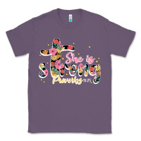 Lavender she is strong proverbs 31 25 Classic Tee - JahusDesignShop