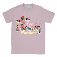 Lilac she is strong proverbs 31 25 Classic Tee - JahusDesignShop