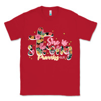 Red she is strong proverbs 31 25 Classic Tee - JahusDesignShop