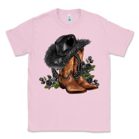 Bubblegum Pink black cowgirl  and roses Classic Tee - AdoDesignShop
