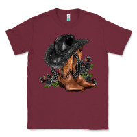 Burgundy black cowgirl  and roses Classic Tee - AdoDesignShop