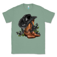 Sage black cowgirl  and roses Classic Tee - AdoDesignShop