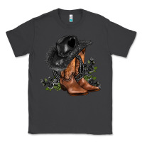 Smoke black cowgirl  and roses Classic Tee - AdoDesignShop