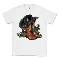 White black cowgirl  and roses Classic Tee - AdoDesignShop
