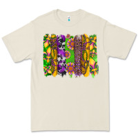 Bone mardi gras sunflower fleur de lis leopard cowhide brushstrokes Premium Tee - Artiststas