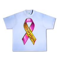 Grape Ice Breast Cancer Ribbon Softball Urban Heavy Tee - texasbilliewilder