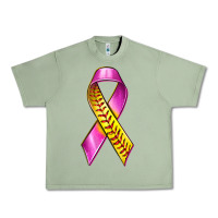 Oil Green Breast Cancer Ribbon Softball Urban Heavy Tee - texasbilliewilder