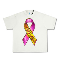 Pistachio Breast Cancer Ribbon Softball Urban Heavy Tee - texasbilliewilder