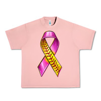 Breast Cancer Ribbon Softball Urban Heavy Tee | Teevron