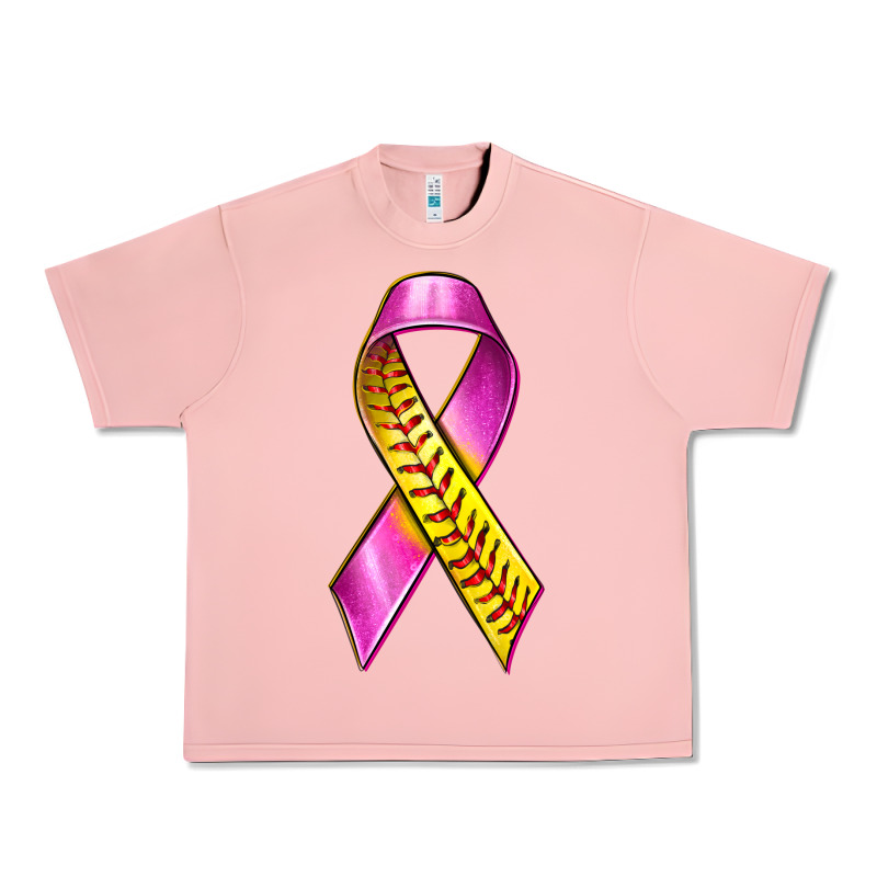 Breast Cancer Ribbon Softball Urban Heavy Tee by texasbilliewilder | Teevron