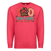 Cardinal 100 pawsome days of school Premium Sweatshirt - MaliasSmallBusiness