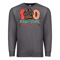 Charcoal Heather 100 pawsome days of school Premium Sweatshirt - MaliasSmallBusiness