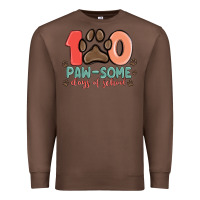 Chestnut 100 pawsome days of school Premium Sweatshirt - MaliasSmallBusiness