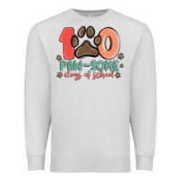 Dove Grey 100 pawsome days of school Premium Sweatshirt - MaliasSmallBusiness