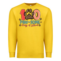 Lemon 100 pawsome days of school Premium Sweatshirt - MaliasSmallBusiness