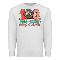 Oatmeal Heather 100 pawsome days of school Premium Sweatshirt - MaliasSmallBusiness