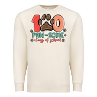 Sandshell 100 pawsome days of school Premium Sweatshirt - MaliasSmallBusiness