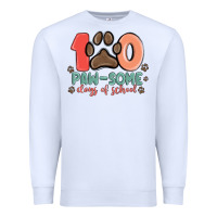 White 100 pawsome days of school Premium Sweatshirt - MaliasSmallBusiness