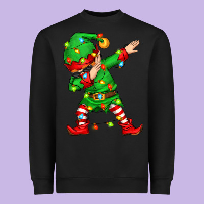 Dabbing Elf Heavyweight Sweatshirt Designed By Zillion Design Studio