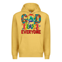 Antique Gold LGBTQ+ God Loves Everyone Premium Hoodie - BundleAndBundleShop