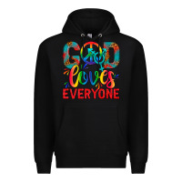Black LGBTQ+ God Loves Everyone Premium Hoodie - BundleAndBundleShop