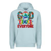 Blue Mist LGBTQ+ God Loves Everyone Premium Hoodie - BundleAndBundleShop