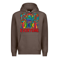 Coffee LGBTQ+ God Loves Everyone Premium Hoodie - BundleAndBundleShop