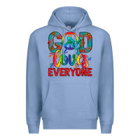 Colony Blue LGBTQ+ God Loves Everyone Premium Hoodie - BundleAndBundleShop