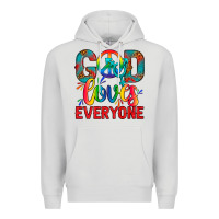 Dove Grey LGBTQ+ God Loves Everyone Premium Hoodie - BundleAndBundleShop
