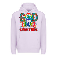 Lilac LGBTQ+ God Loves Everyone Premium Hoodie - BundleAndBundleShop