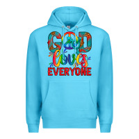 Ocean Blue LGBTQ+ God Loves Everyone Premium Hoodie - BundleAndBundleShop