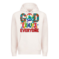 Pale Pink LGBTQ+ God Loves Everyone Premium Hoodie - BundleAndBundleShop