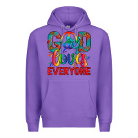 Purple LGBTQ+ God Loves Everyone Premium Hoodie - BundleAndBundleShop
