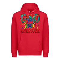 Red LGBTQ+ God Loves Everyone Premium Hoodie - BundleAndBundleShop