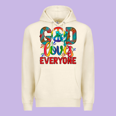 Lgbtq+ God Loves Everyone Premium Hoodie Designed By Bundleandbundleshop
