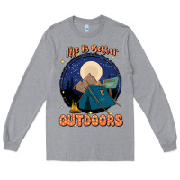 Heather Grey life is better outdoors Long Sleeve Tee - JahusDesignShop