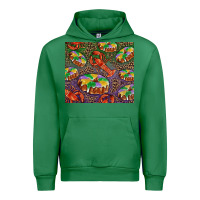 Emerald mardi gras king cake and crawfish Urban Hoodie - RanaPortraitStore