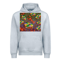 Heather Grey mardi gras king cake and crawfish Urban Hoodie - RanaPortraitStore