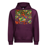 Mauve Wine mardi gras king cake and crawfish Urban Hoodie - RanaPortraitStore