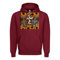 Burgundy cross tumbler Zipper Hoodie - JahusDesignShop