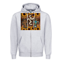 Heather Grey cross tumbler Zipper Hoodie - JahusDesignShop