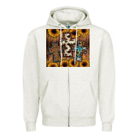 Oatmeal Heather cross tumbler Zipper Hoodie - JahusDesignShop