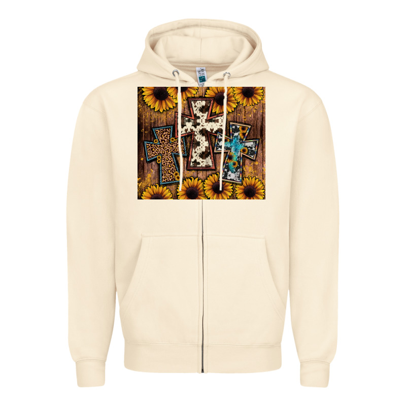 Cross Tumbler Zipper Hoodie by JahusDesignShop | Teevron