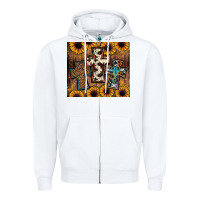 White cross tumbler Zipper Hoodie - JahusDesignShop