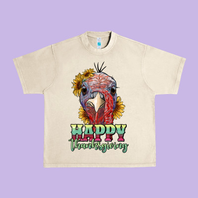 Happy Thanksgiving Turkey Urban Heavy Tee Designed By Ranaportraitstore
