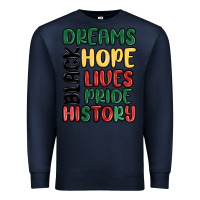 Navy dreams hope lives pride Premium Sweatshirt - MaliasSmallBusiness